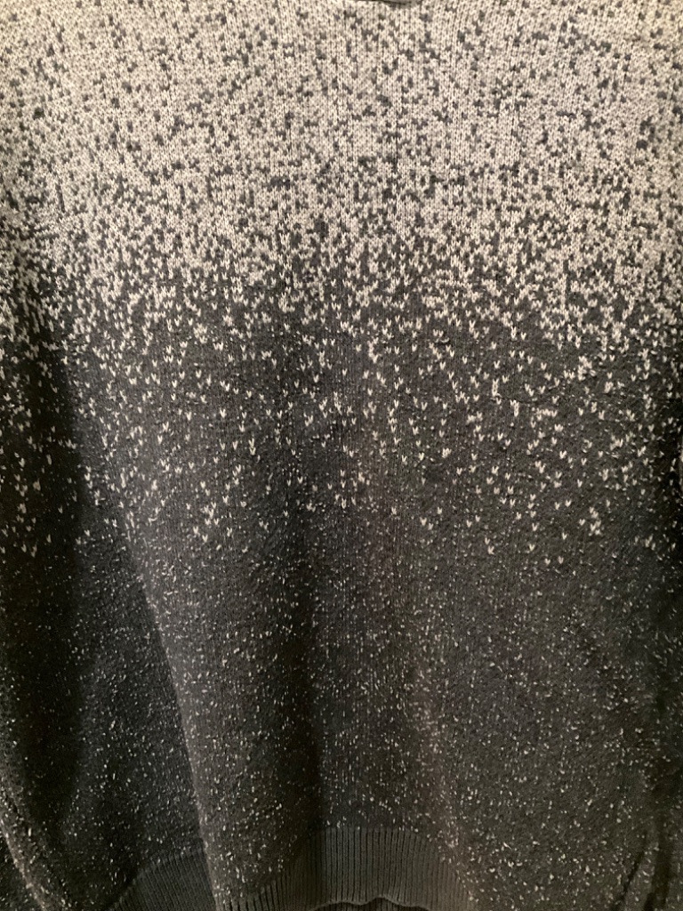 Euc Derschutze Gray Speckled Gradient Knit Sweater Size Medium — image 2 of 5